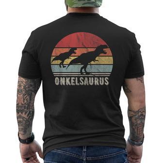 Retrointage Onkelaurus Rex Lustiges Onkel-Geschenk T-Shirt mit Rückendruck - Geschenkecke