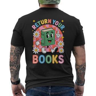 Return Your Books School Librarian Men's T-shirt Back Print | Seseable UK