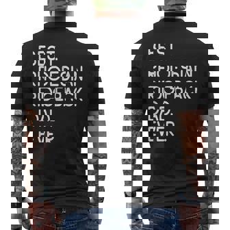 Rhodesian Ridgebacks Best Rhodesian Ridgeback Dad Ever T-shirt da uomo con stampa posteriore - Novitaregali