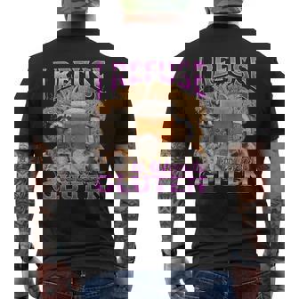 Rifiutare Di Tollerare Il Glutine Divertente Celiac Meme Raccoon Bootleg T-shirt da uomo con stampa posteriore - Novitaregali