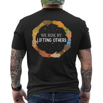 We Rise By Lifting Others Black History African American Men's T-shirt Back Print - Thegiftio
