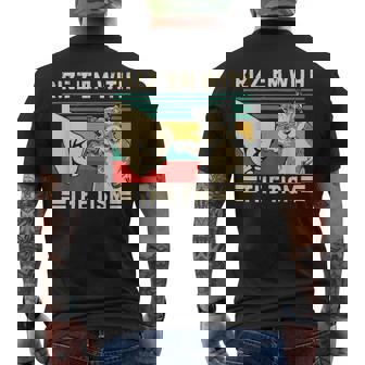 Rizz Em With The Tism Rizzler Joke Meme Rizzling Squirrel Men's T-shirt Back Print - Thegiftio