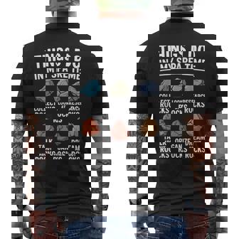 Rock Collecting Spare Time Hobby Geology Men's T-shirt Back Print | Mazezy