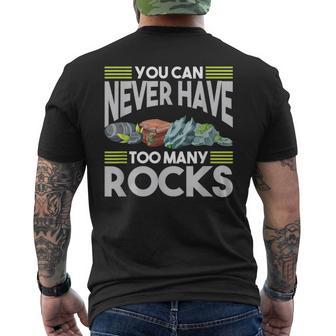 Rock Collector Rock Hound Geologist Rock Collecting Men's T-shirt Back Print - Thegiftio UK