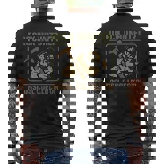 Rock Hound Geology Fossil Hunter Mineral Collector Men's T-shirt Back Print - Monsterry