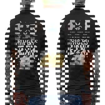 Rock Paper Scissors Nothing Beats Reading Men's T-shirt Back Print | Mazezy