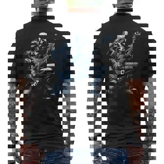 Rock And Roll Graphic Band Skeleton Playing Guitar Men's T-shirt Back Print - Thegiftio