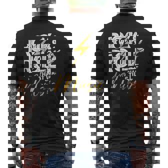 Rock And Roll Electronic Rock Guitar Tank Top Men's Back Print T-Shirt | Mazezy