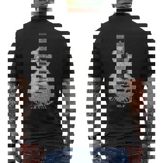 Rock And Roll Guitar Vintage Rock Music Men's T-shirt Back Print - Thegiftio
