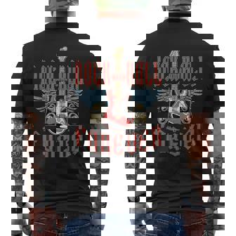 Rock And Roll Guitar Vintage ROCK Music Men's Back Print T-Shirt | Mazezy