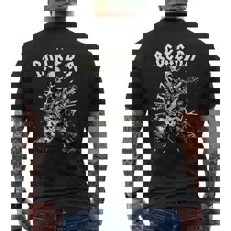 Rockero Hombre Rockero Niño Rock & Roll Esqueleto Rockero Camiseta Hombre Estampado Espalda - Regaloses