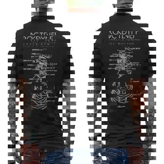 Rocketdyne F1 Saturn V Rocket Engine Diagram Drawing Strong Men's T-shirt Back Print | Mazezy
