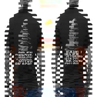 Rocks Aren't Just For Skipping Rock Stacking Stone Balancer Tank Top Men's Back Print T-Shirt | Mazezy