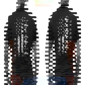 Roller Skate Shirt American Flag USA Roller Skating Men's Back Print T-Shirt | Mazezy