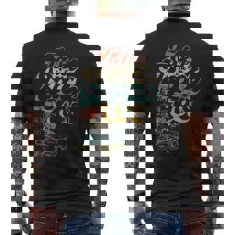 Roller Skating Retro 80s Roller Skate Driving Inline Skater Men's Back Print T-Shirt | Mazezy