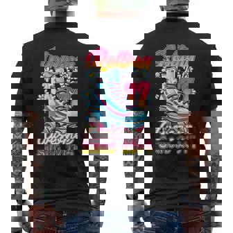 Roller Skating Rollin Into 11 Awesome 2014 11th Birthday Men's Back Print T-Shirt | Mazezy