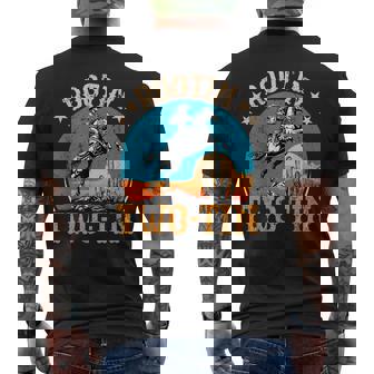 Rootin Two-Tin 2Nd Birthday 2 Year Old Western Cowboy Bday Men's T-shirt Back Print - Monsterry