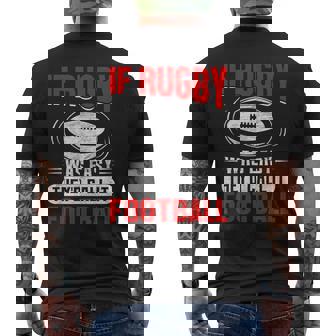 Rugby League Team Football Player Ball Sport Men's Back Print T-Shirt | Mazezy