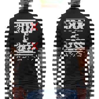 Rum And Ass Drum And Bass Men's Back Print T-Shirt | Mazezy