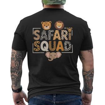 Safari Squad Lion Elephant Zoo Trip Zoo Keeper Wildlife Zoo Men's T-shirt Back Print | Mazezy