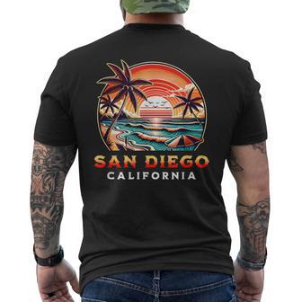San Diego California Beach Vintage San Diego Men's T-shirt Back Print - Thegiftio UK