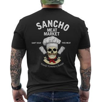 Sancho Meat Market Can't Beat This Meat World Latino Men's T-shirt Back Print - Thegiftio UK