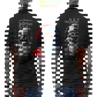 Sarkastischer Cooler Weihnachtsmann Mitonnenbrille Undchnee Weihnachten T-Shirt mit Rückendruck - Seseable