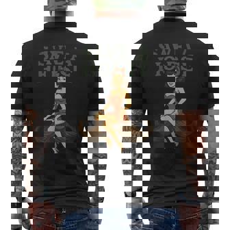 Save A Horse Ride A Mustache Western Cowgirl Pin-Up Men's T-shirt Back Print | Seseable UK