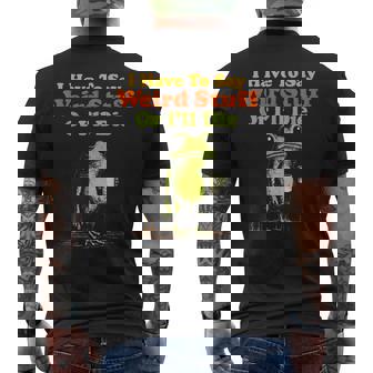 I Have To Say Weird Stuff Or I'll Die Frog Meme Retro Men's T-shirt Back Print - Monsterry