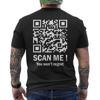 Scan Me You Won't Regret It Qr Trump Dance On Back Men's T-shirt Back Print | Mazezy