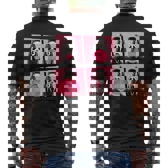 Scary Face Bubble Gum In October We Wear Pink Ghost Meme Men's T-shirt Back Print - Monsterry