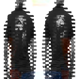 Scary Face Horror Ghost Heart Hands Creepy Halloween Men's T-shirt Back Print - Thegiftio