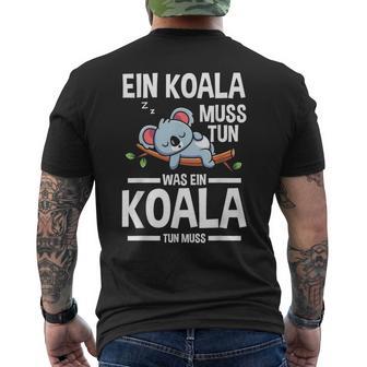 Schlaf Pyjama Koalachlafanzug T-Shirt mit Rückendruck - Geschenkecke