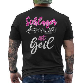 Schlager Chlager Ist Geilpruchchlagermusik T-Shirt mit Rückendruck - Geschenkecke