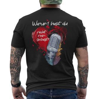 Schlager Warum Hast Du Nicht Nein Gesagt Elbufer T-Shirt mit Rückendruck - Geschenkecke