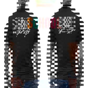 School Psychologist Rainbow Psychology Teacher Men's Back Print T-Shirt | Mazezy