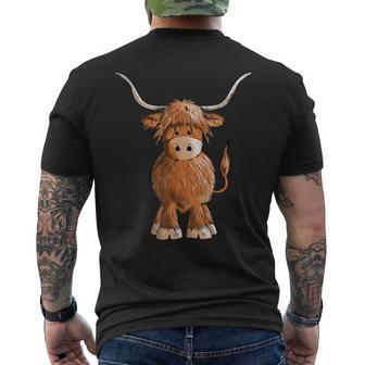Schottisches Hochlandrind I Highland Rind Kuh Tiermotiv T-Shirt mit Rückendruck - Geschenkecke