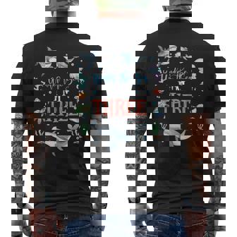 Under The Sea I'm 3 Year Old Ocean Life Whale 3Rd Birthday Men's T-shirt Back Print | Mazezy