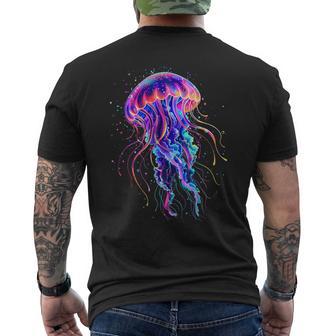 Sea Ocean Jellyfish Marine Mammal Ocean Sea Animal Jellyfish Men's T-shirt Back Print - Thegiftio UK