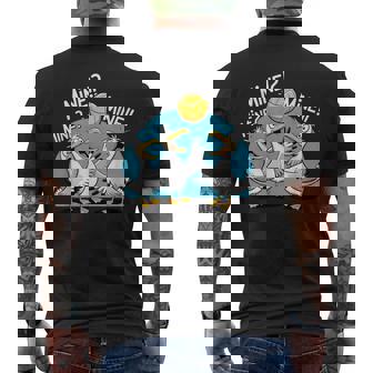 Seagull Volleyball Mine Mine Beach Bird Ocean Lovers Men's Back Print T-Shirt | Mazezy