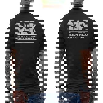 Search & Rescuear Team Tinta Plateada Ligera Camiseta Hombre Estampado Espalda - Regaloses
