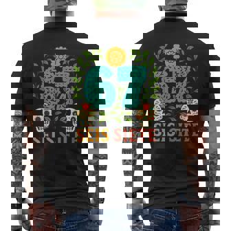 Seis Siete Mexican Los Muertos Calaveras Sugar Skull 67 Boys Men's T-shirt Back Print | Mazezy