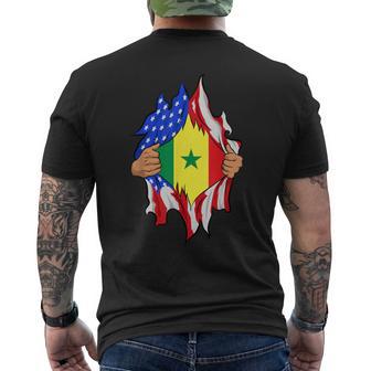 Senegalese Blood Inside Me Proud Senegal Flag Men's T-shirt Back Print - Thegiftio UK
