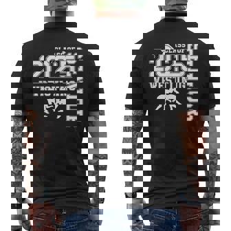 Senior Wresting Player 2025 Class Of 2025 Senior Wrestler Men's T-shirt Back Print - Thegiftio