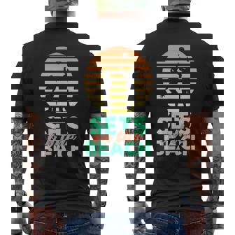 Sets On The Beach Volleyball Team Shirt Men's Back Print T-Shirt | Mazezy