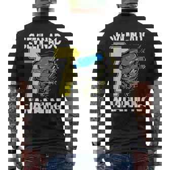 Seven Nado Warning Tornado Storm 7Th Birthday Party Men's T-shirt Back Print - Monsterry