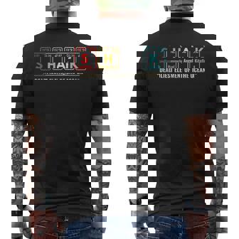 Shark Periodic Table Elements Week Retro Shark Lovers 2025 Men's T-shirt Back Print | Seseable CA