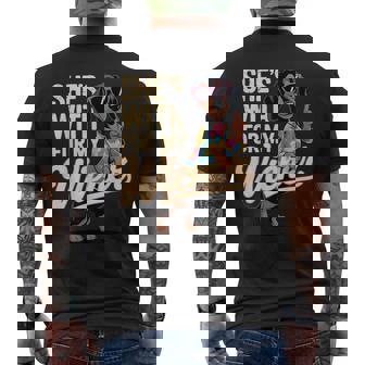 She's With Me For My Wiener Dachshund Glasses Men's T-shirt Back Print | Seseable FR