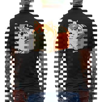 Shiba Inu Loaf Of Bread Kawaii Vintage Style Men's T-shirt Back Print | Mazezy