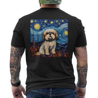 Shih Tzu Noche Estrellada -Hih Tzu Camiseta Hombre Estampado Espalda - Regaloses